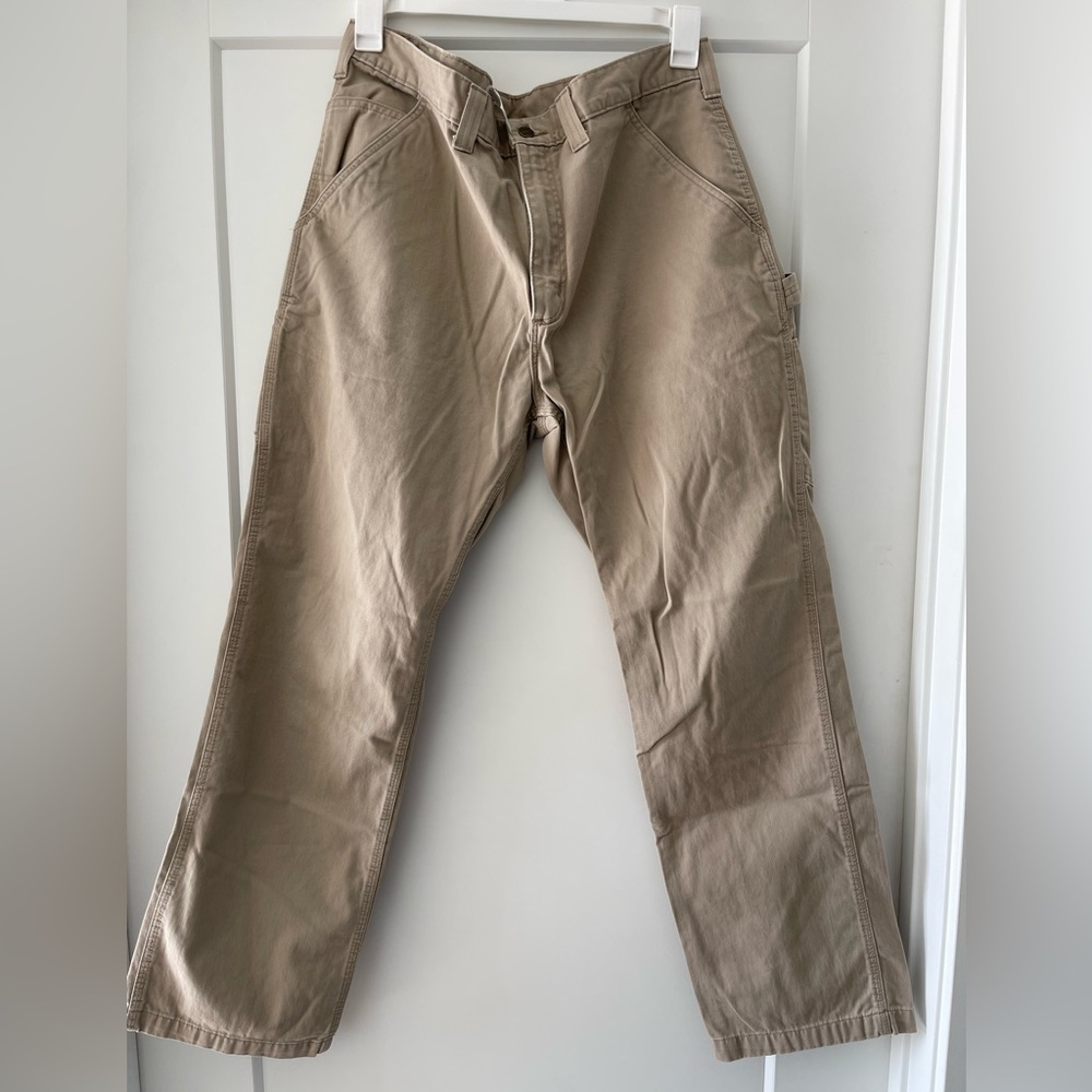 Light tan Carhartt Pants Mens 38X32 cargo Workwear